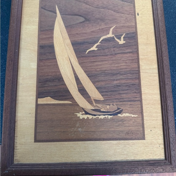 Other - Vintage Wooden Sailboat Wall Art, Original Bew